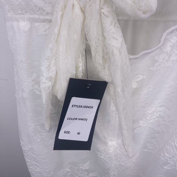 White midi dress lace - Picture 5 of 8